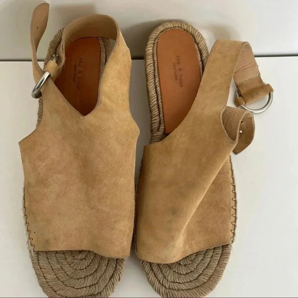 Rag & Bone Neutrals Suede Espadrilles - Picture 5 of 9